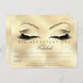 Beauty Lashes Makeup Certificate Geschenk (Vorne/Hinten)