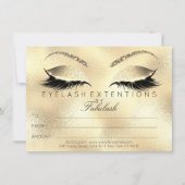 Beauty Lashes Makeup Certificate Geschenk (Vorderseite)