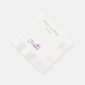 Beauty Lila Pur Wedding Floral Serviette (Ecke)