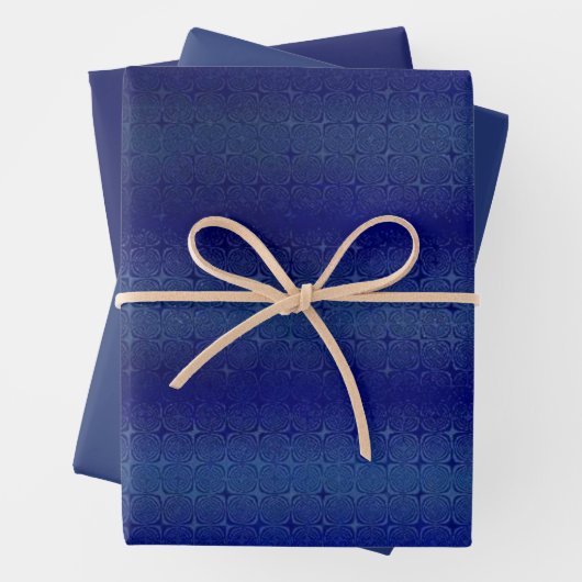 Beauty Lined Speckle Blue Geschenkpapier Set (Beispiel)