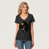 Beauty Lips Flower Black Girl Magic Afro Diva  Mel T-Shirt (Vorderseite Vollansicht)