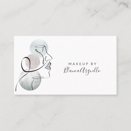 Beauty Logo Makeust Künstlergeschäft und Ernennung Visitenkarte (Vorderseite)