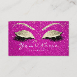 Beauty Loyalty Card 10 Lash Hot Pink Gold Crown Treuekarte