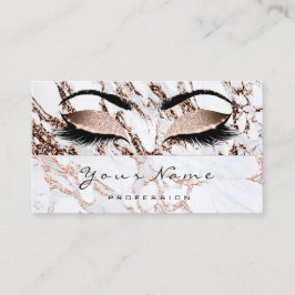Beauty Loyalty Card 10 Lash Rose Gold Coppe Marmor Treuekarte