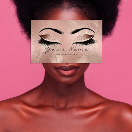 Beauty Loyalty Card 10 Lash Rose Gold Crown Treuekarte