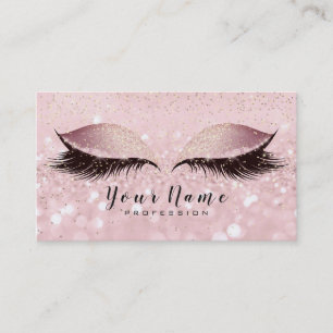 Beauty Loyalty Card 10 Makeup Lashe Rose Gold Pink Treuekarte