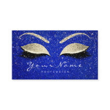 Beauty Loyalty Card 10 Makeup Lashes Gold Blue
