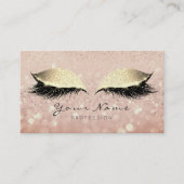Beauty Loyalty Card 10 Makeup Lashes Rose Gold WOW Treuekarte (Vorderseite)