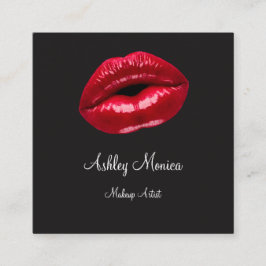 Beauty Makeup Artist Business Cards Quadratische Visitenkarte