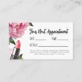 Beauty Makeup Artist Ernennung Visitenkarte (Rückseite)