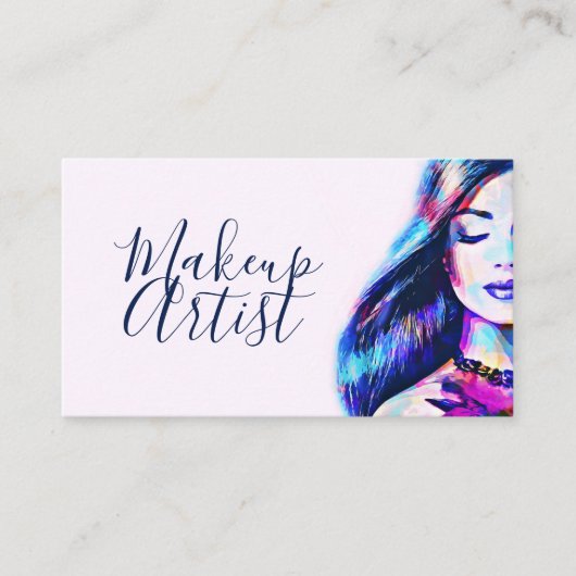 Beauty Makeup Artist Friseur Salon Visitenkarte (Vorderseite)