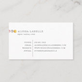 Beauty Makeup Artist Palette Rosa / Silber / Gold Visitenkarte (Rückseite)