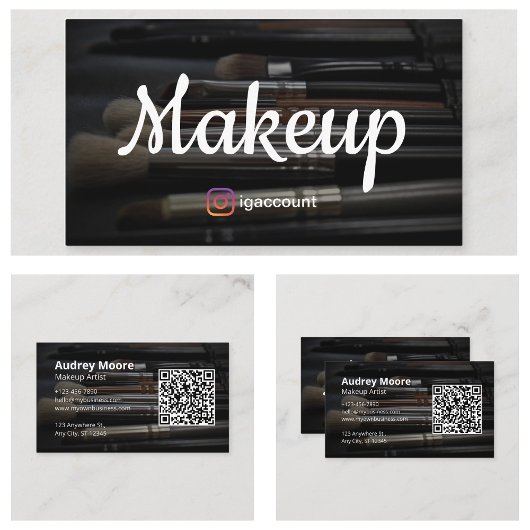 Beauty Makeup Artist QR-Code Visitenkarte