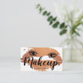 Beauty Makeup expressive Terminkarte (Stehend Vorderseite)