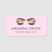 Beauty Makeup Eyebrows & Eyelashes Beruflich Namensschild (Vorderseite)