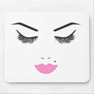 Beauty Makeup Face Lashes und wie lange es dauert Mousepad