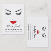 Beauty Makeup Face Lashes Visitenkarte (Vorne/Hinten)