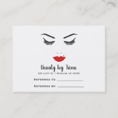 Beauty Makeup Face Lashes Visitenkarte (Rückseite)