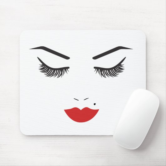 Beauty Makeup Face Lashes & Zeremonien Mousepad (Mit Mouse)