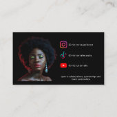 Beauty Makeup Influencer-Imitate IridesCustom Visitenkarte (Rückseite)