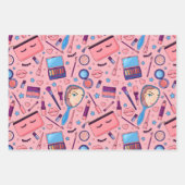 Beauty Makeup Kosmetik Wrapping Paper Set 3 Geschenkpapier Set (Vorderseite)
