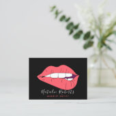 Beauty Makeup Künstler Mode Lip Kiss Visitenkarte (Stehend Vorderseite)