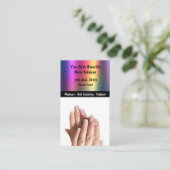 Beauty Manicured Nails Business Cards Visitenkarte (Stehend Vorderseite)