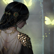 Beauty Mysterius Girl Acrylic Wall Art