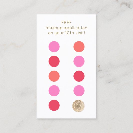 Beauty Nail Salon 10 Punch Kundenloyalty Treuekarte (Vorderseite)