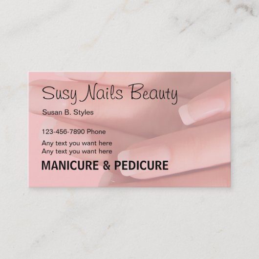 Beauty Nails - Business Cards Visitenkarte (Vorderseite)