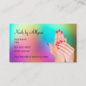 Beauty Nails Manicure Modern Visitenkarte (Vorderseite)