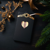 Beauty Name Bridal Heart Danke Sepia Gold Metallic Herz-Aufkleber