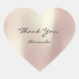 Beauty Name Bridal Herz Danke Pearl Rose Herz-Aufkleber