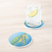 Beauty of the turtle getränkeuntersetzer (Seite)