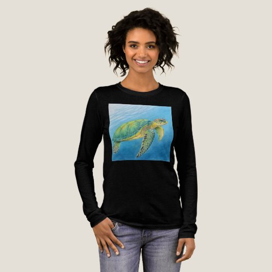 Beauty of the turtle Tri-Blend shirt (Volle Vorderseite)