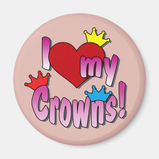 Beauty Pageant Gewinner, ich Liebe meine Kronen Magnet (Vorne)