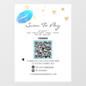 *~* Beauty Pay Payment QR Code LIPS Fensterheber Fensteraufkleber (Blatt)