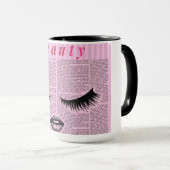 Beauty Pink Feminine Combo Mug – Fashion Aesthetic Tasse (VorderseiteRechts)