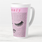Beauty Pink Feminine Latte Mug – Fashion Aesthetic Milchtasse (Rechte Ecke)
