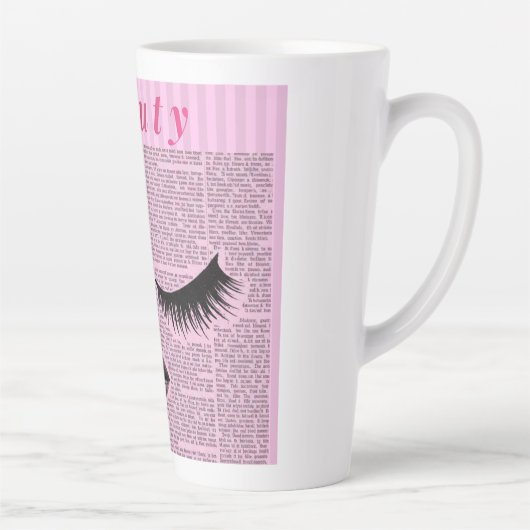 Beauty Pink Feminine Latte Mug – Fashion Aesthetic Milchtasse (Rechts)