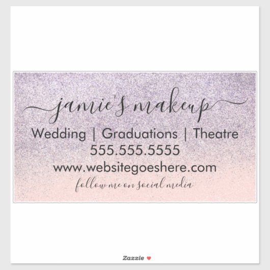 Beauty Pink Imitate Glitzer Aufkleber (Blatt)