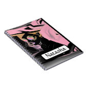 Beauty Pink und Black Pop Malerei Notizblock (Rechte Seite)
