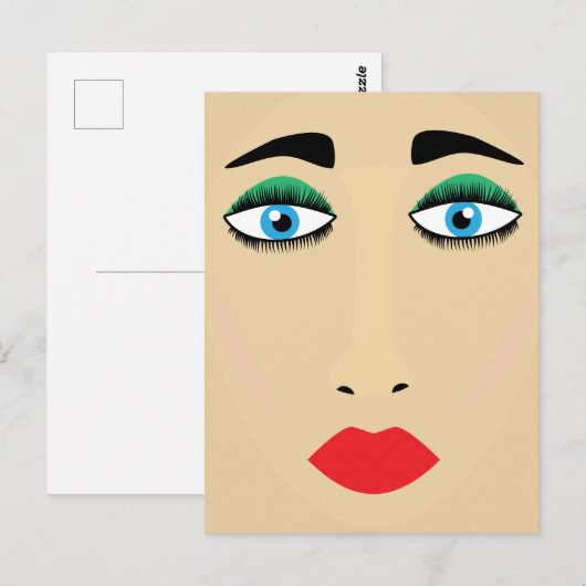Beauty Postkarte (Vorne/Hinten)