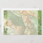 Beauty Princess, Vintage Märchen Briefpapier (Vorne/Hinten)