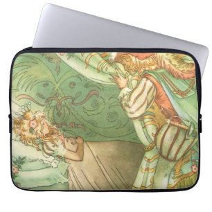 Beauty Princess, Vintage Märchen Laptopschutzhülle