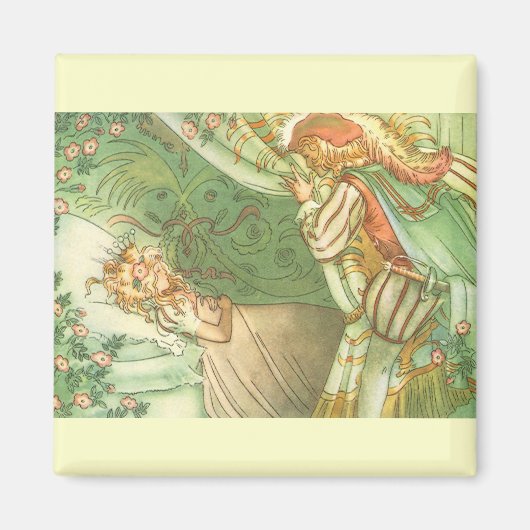 Beauty Princess, Vintage Märchen Magnet (Vorne)