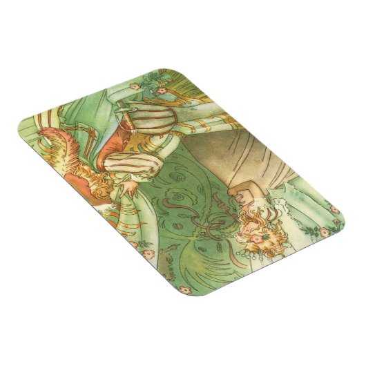 Beauty Princess, Vintage Märchen Magnet (Rechte Seite)