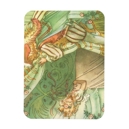 Beauty Princess, Vintage Märchen Magnet (Vertikal)