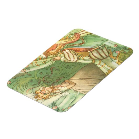 Beauty Princess, Vintage Märchen Magnet (Linke Seite)