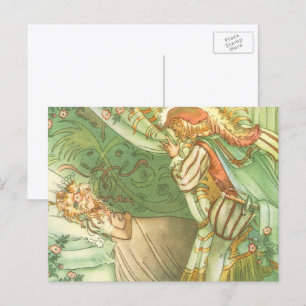 Beauty Princess, Vintage Märchen Postkarte